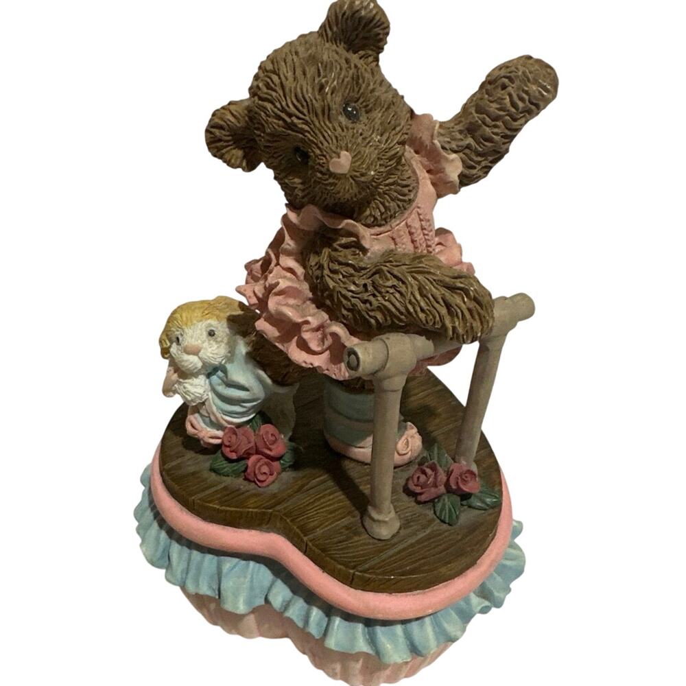 Playful Teddy Bear “ Twinkle Toes” Music box (works)Dancer by Heritage House inc
